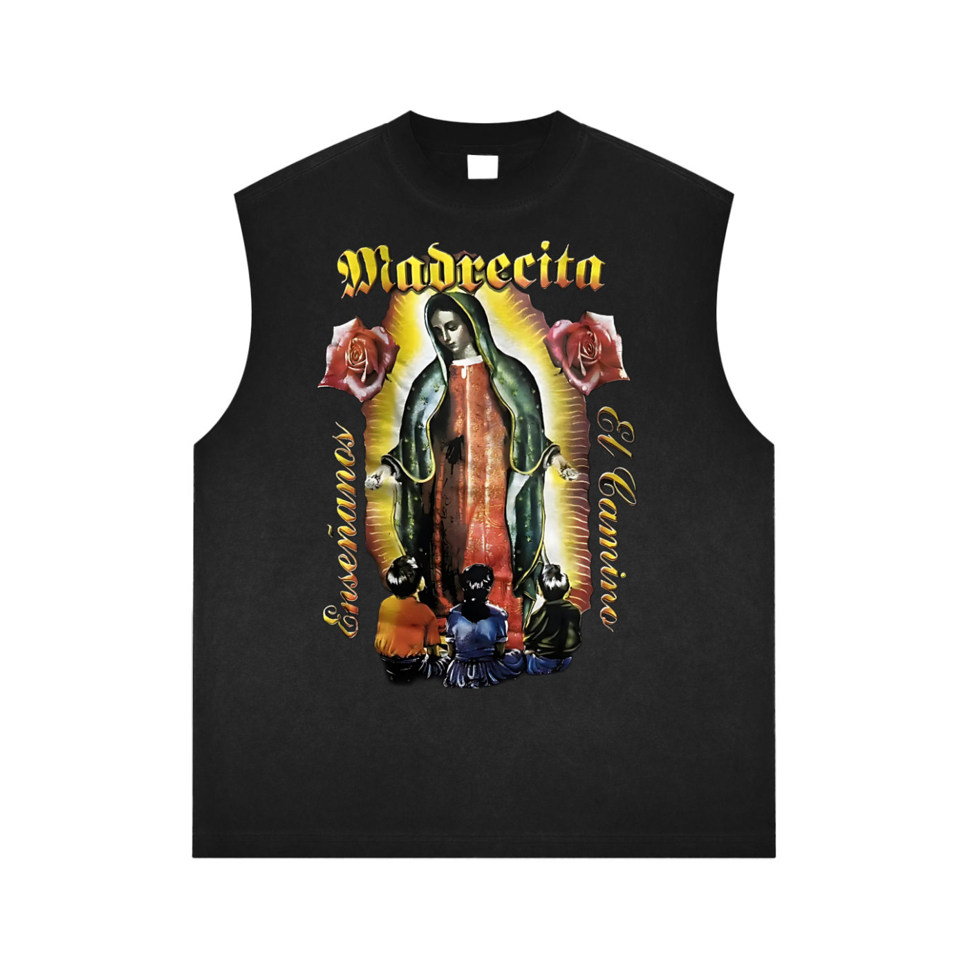La Virgencita Faded Cut Off Tee