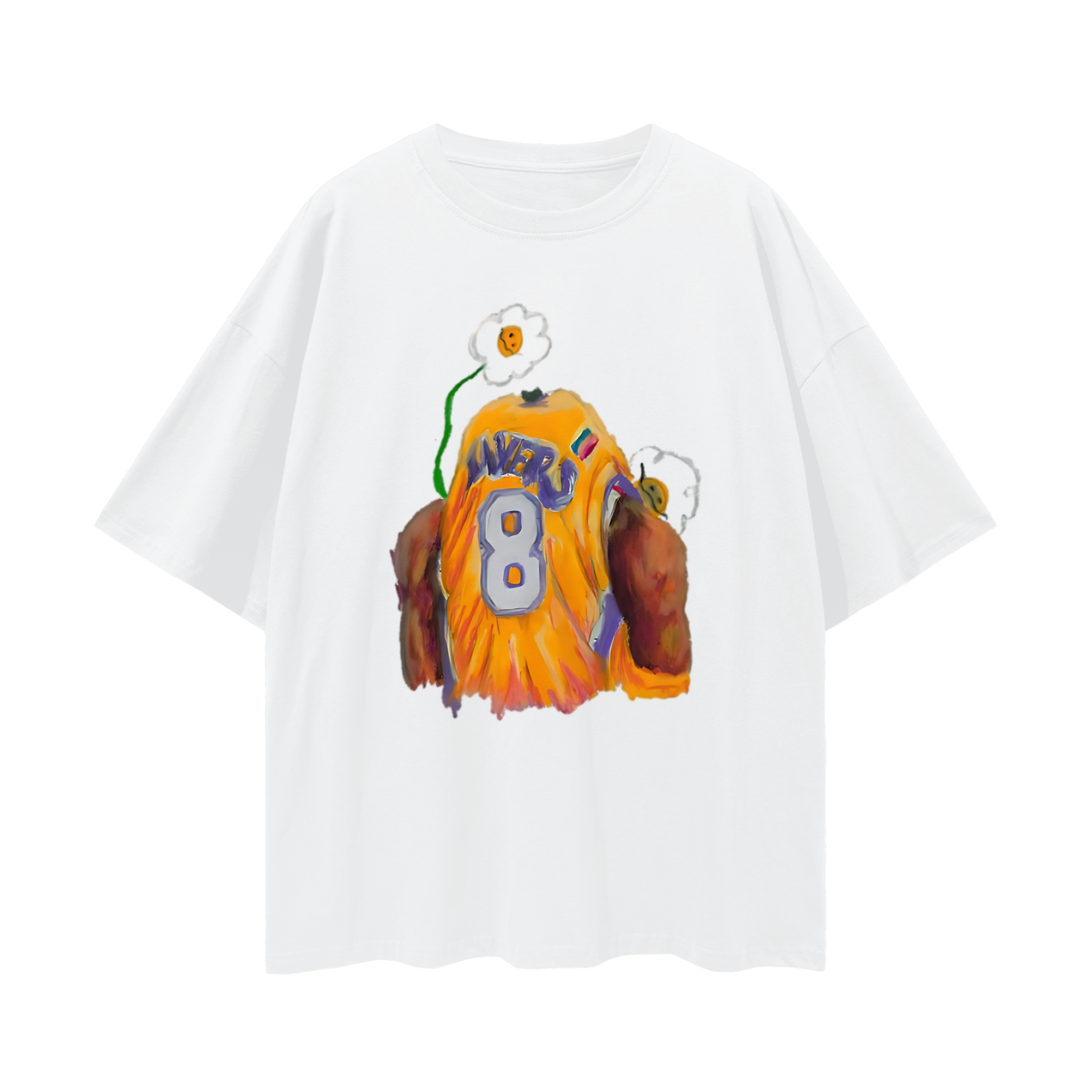 Kobe Bryant Painting 90s Y2K Vintage Like Graphic Oversized T Shirt