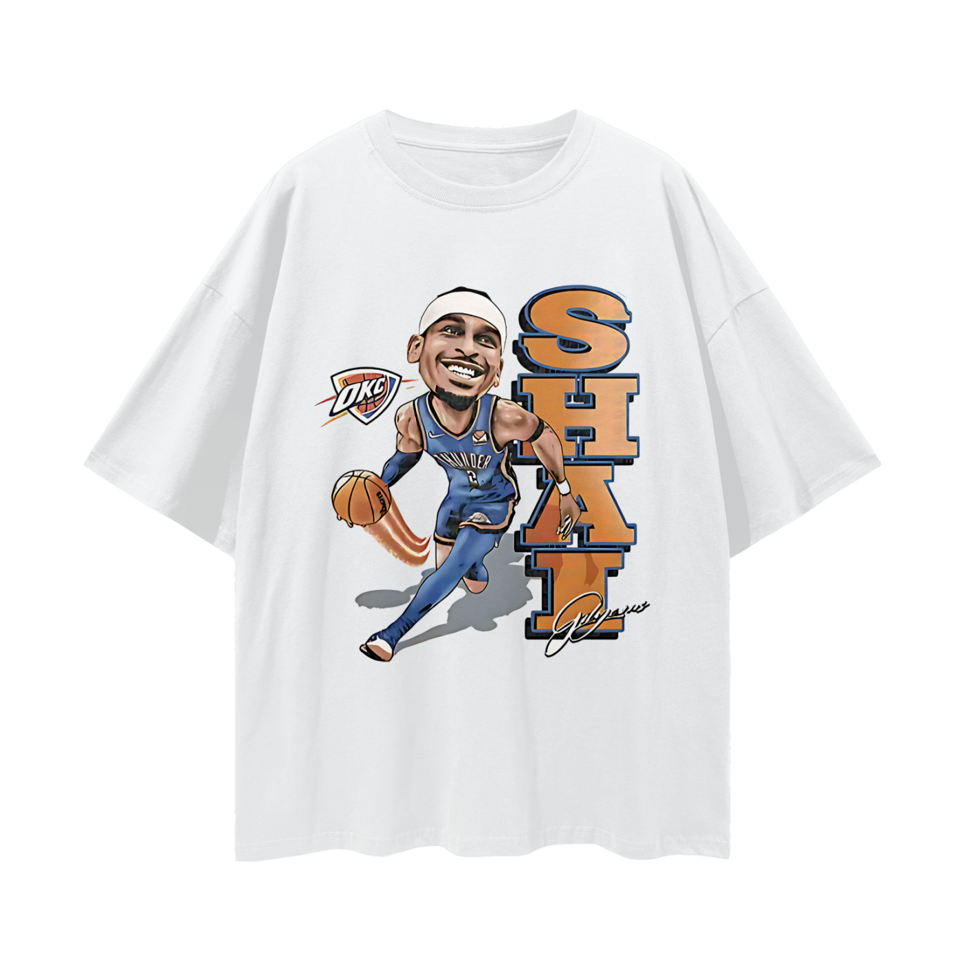 Shai Gilgeous Alexander Thunder MVP 90s Y2K Vintage Like Graphic Oversized T Shirt