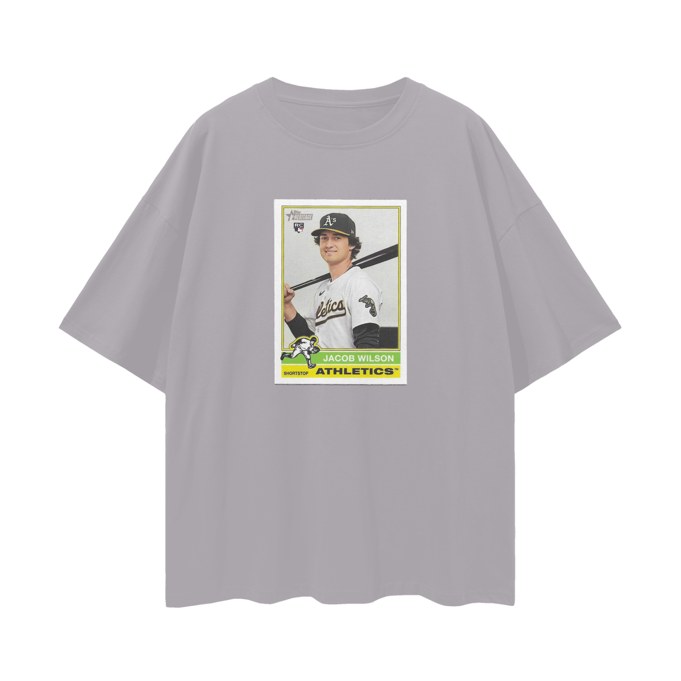 Jacob Wilson Athletics Rookie Card T Shirt Vintage Like Graphic Oversized T Shirt