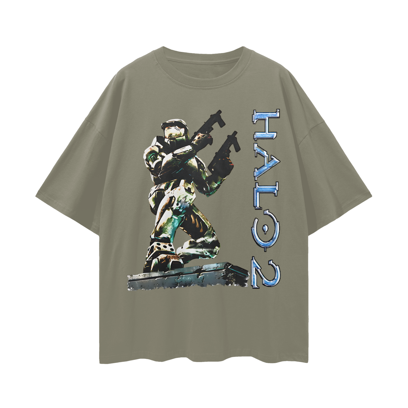 Halo 2 Video Game 90s Vintage Like Graphic Oversized T Shirt