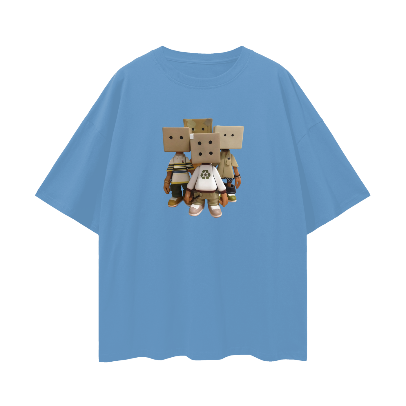 Vintage Like Box Head Michael Lau Designer Toys Y2K Graphic Oversized T Shirt