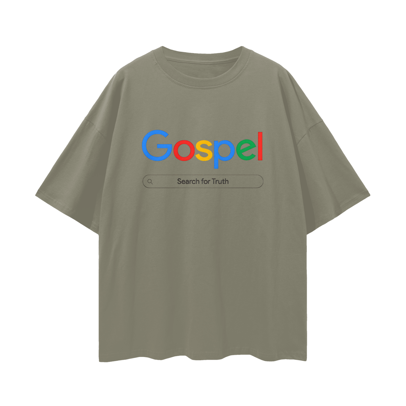 Religious Gospel Google Like Y2K Vintage Like Graphic Oversized T Shirt