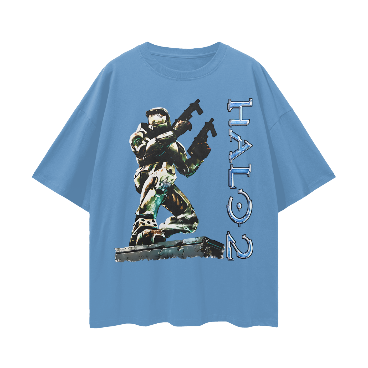 Halo 2 Video Game 90s Vintage Like Graphic Oversized T Shirt