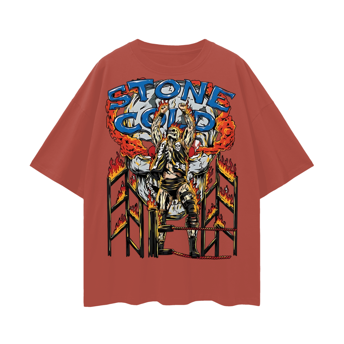 Stone Cold Steve Austin 90s Vintage Like Graphic Oversized T Shirt