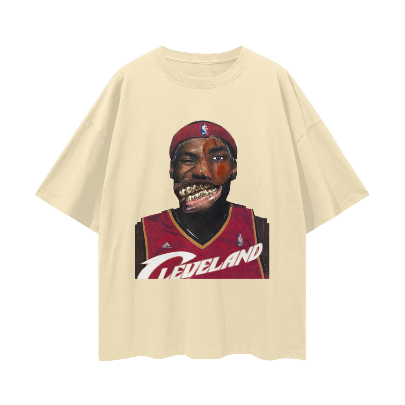 Lebron James Cavs Vintage Like Graphic Oversized T Shirt