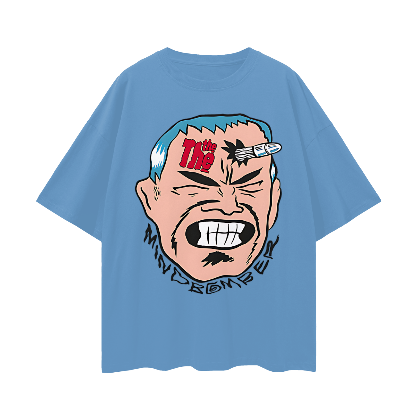 Vintage Like 80s Mind Bomber Graphic Oversized T Shirt