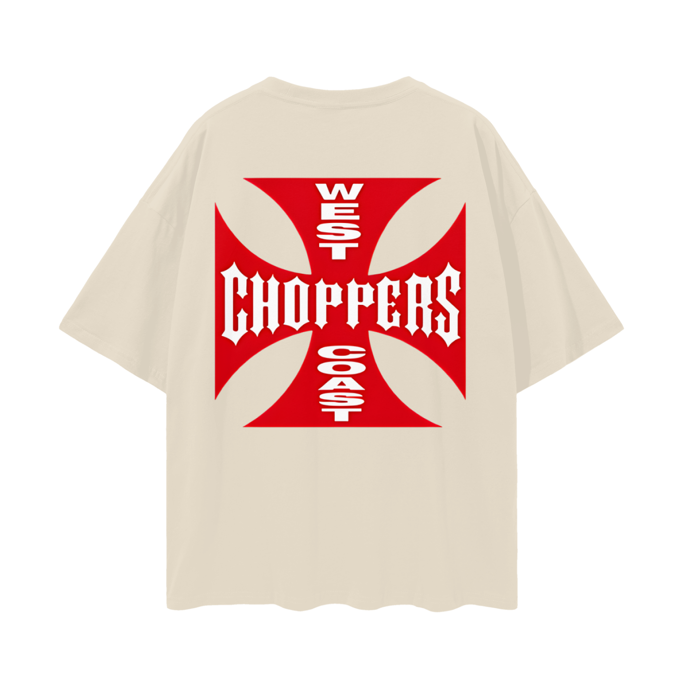 Vintage Like Red West Coast Choppers Oversized T Shirt