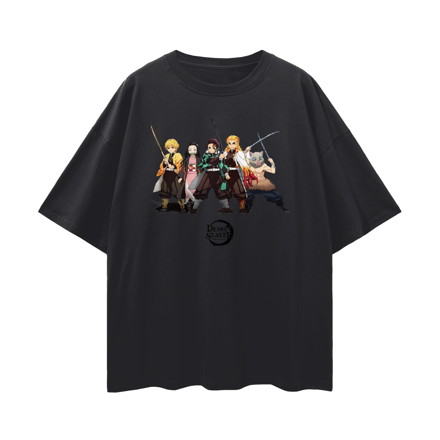 Vintage/Y2K Demon Slayer Anime All Characters Oversized T Shirt