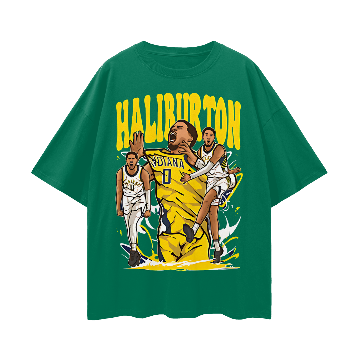 Tyrese Haliburton Pacers 90s Y2K Vintage Like Graphic Oversized T Shirt
