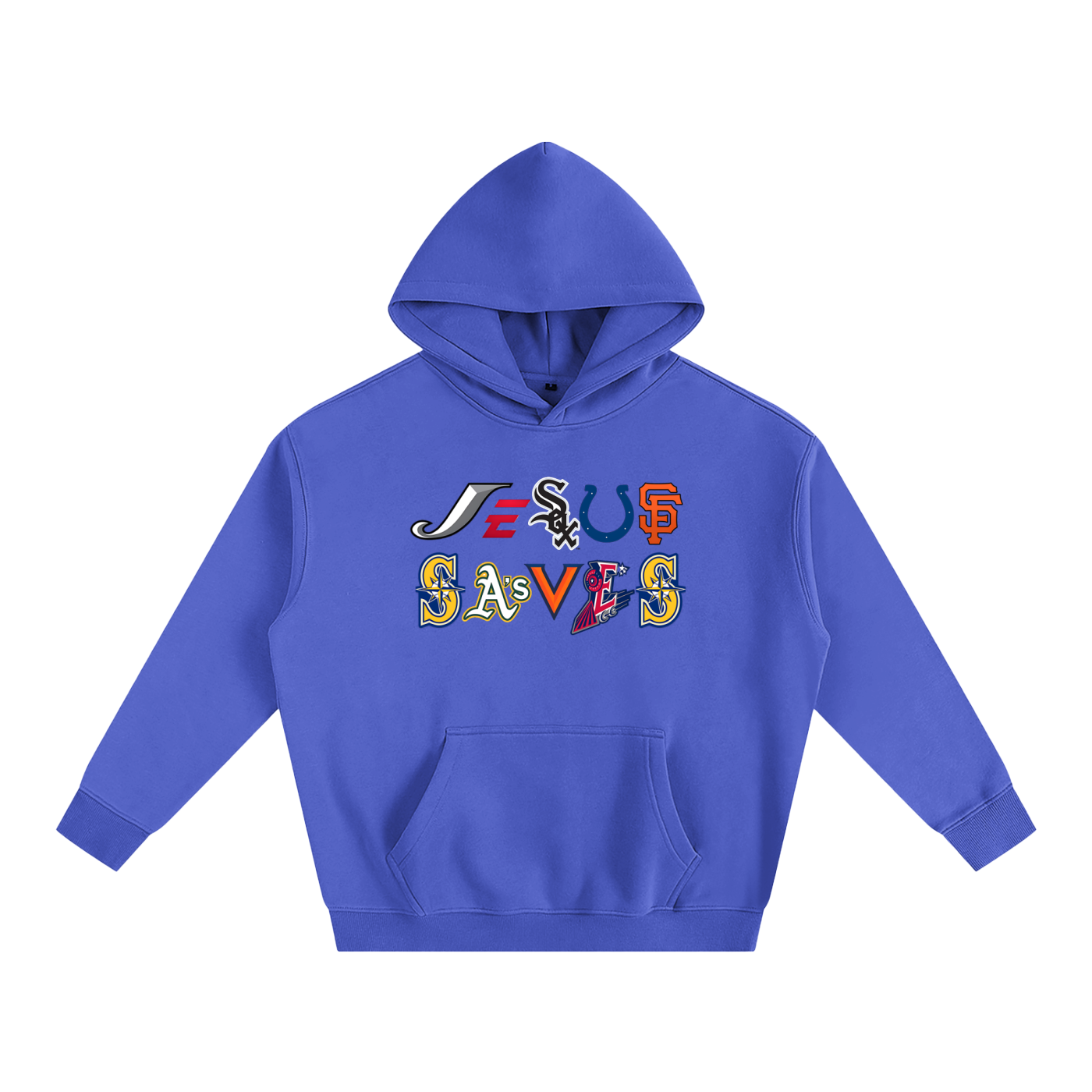 Vintage/Y2K Religious Jesus Saves Logos Oversized Hoodie