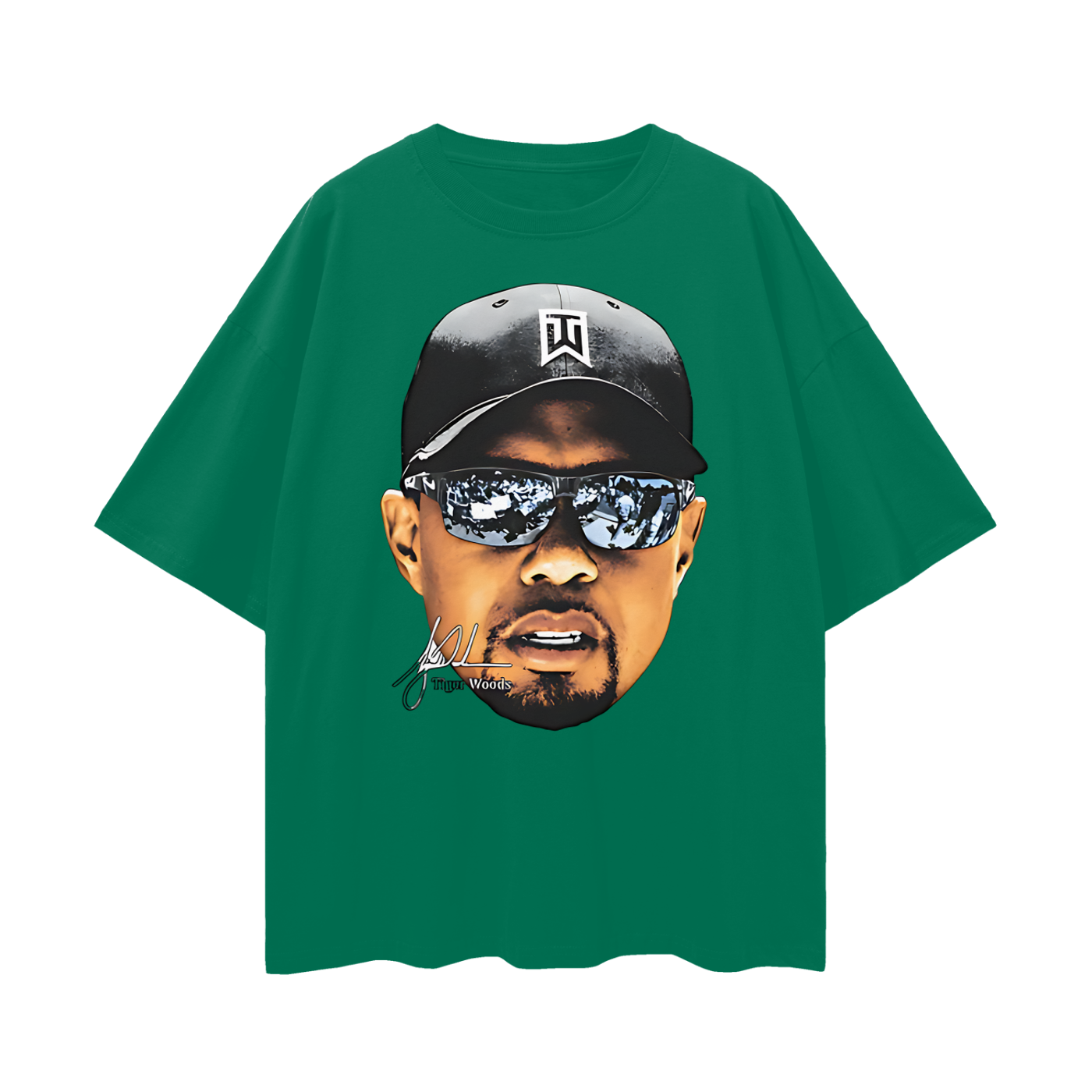 Vintage Like Tiger Woods Front Side Only Graphic Oversized T Shirt