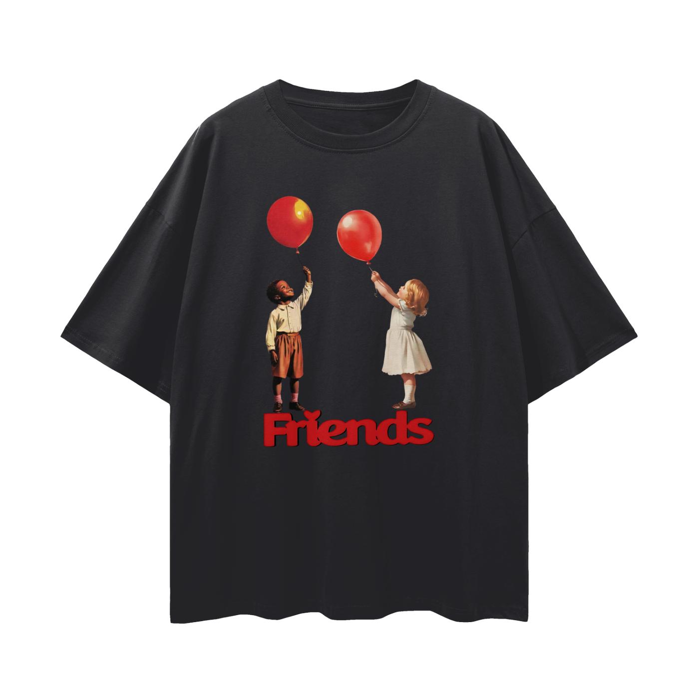 Friends Y2K Vintage Like Graphic Oversized T Shirt