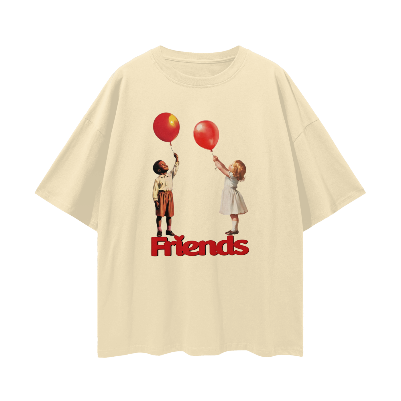 Friends Y2K Vintage Like Graphic Oversized T Shirt