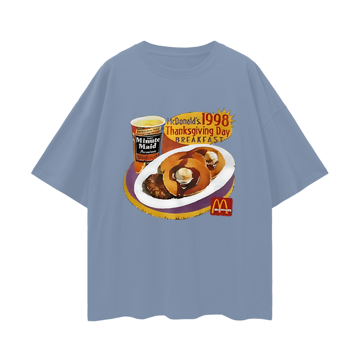 McDonalds 1998 Breakfast Deal Graphic Oversized T Shirt