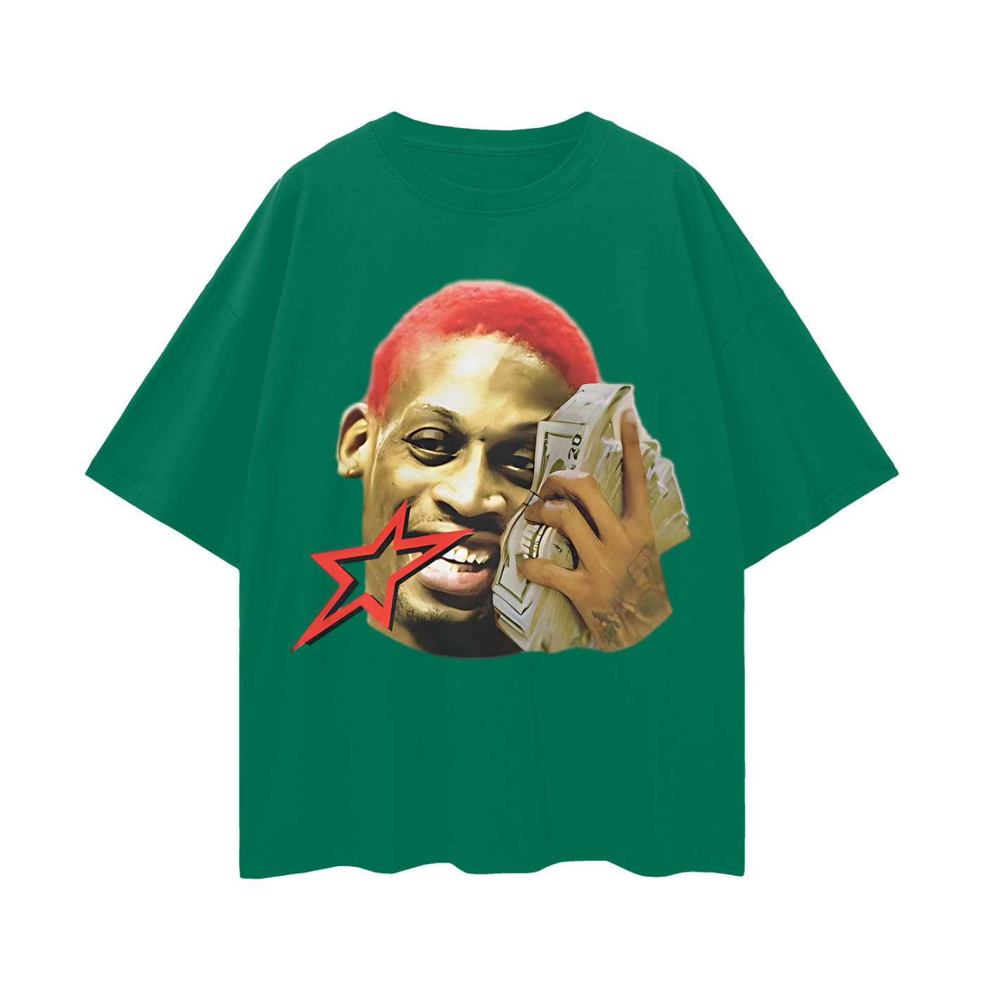 Vintage Like Dennis Rodman Money Graphic Oversized T Shirt