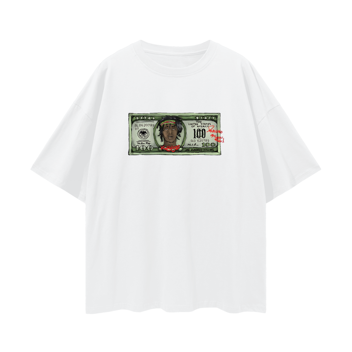 Vintage Like Chief Keef 100 Bill Oversized T Shirt