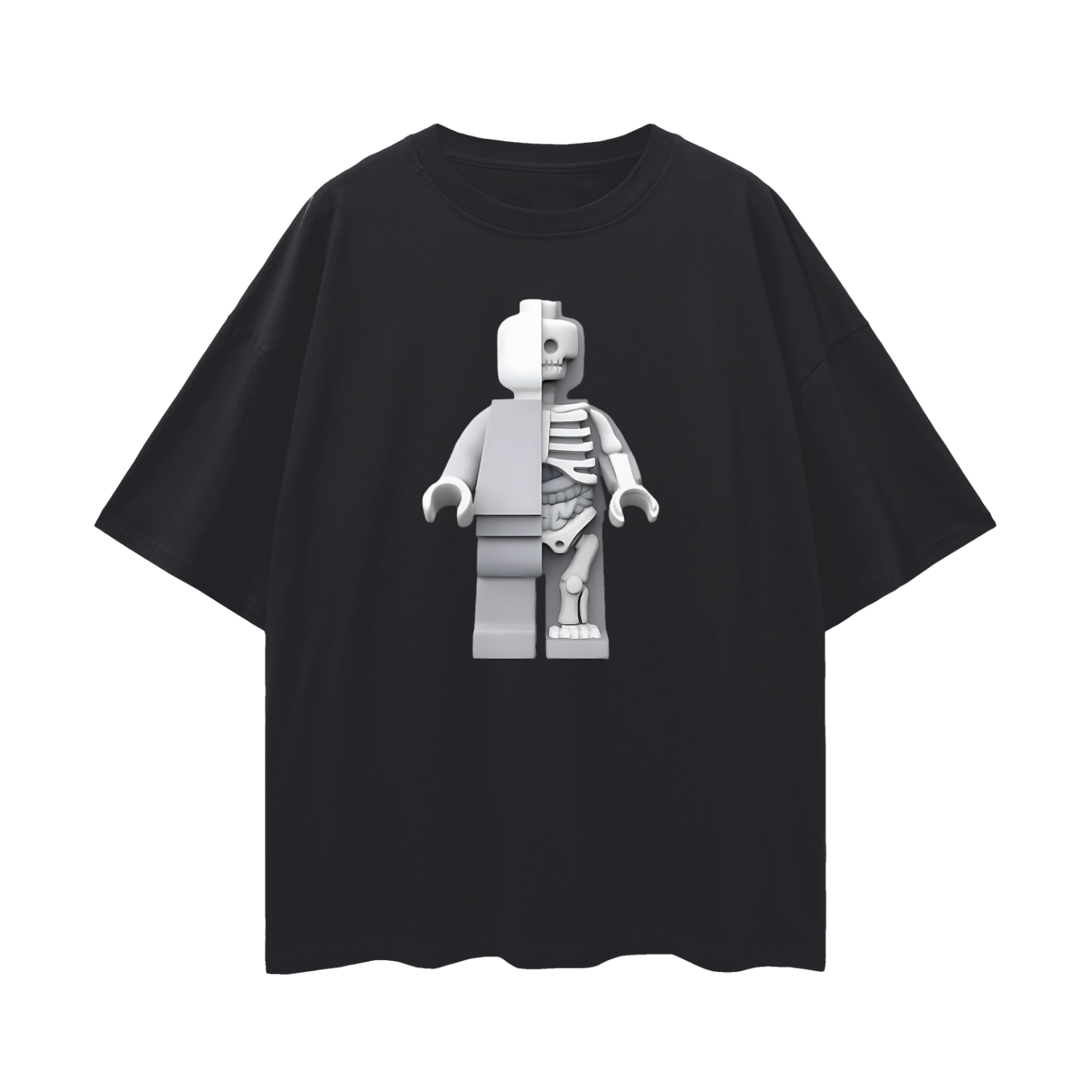 Vintage Like Lego Micro Anatomic Y2K Graphic Oversized T Shirt