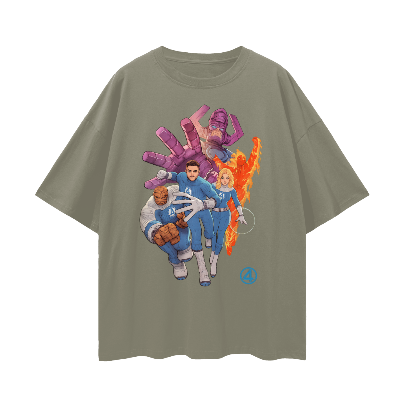 Vintage Like Galactus Fantastic 4 Graphic Oversized T Shirt