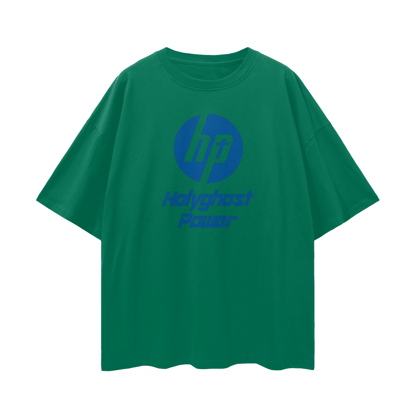 Religious Jesus Holy Power HP Logo Like Oversized T Shirt