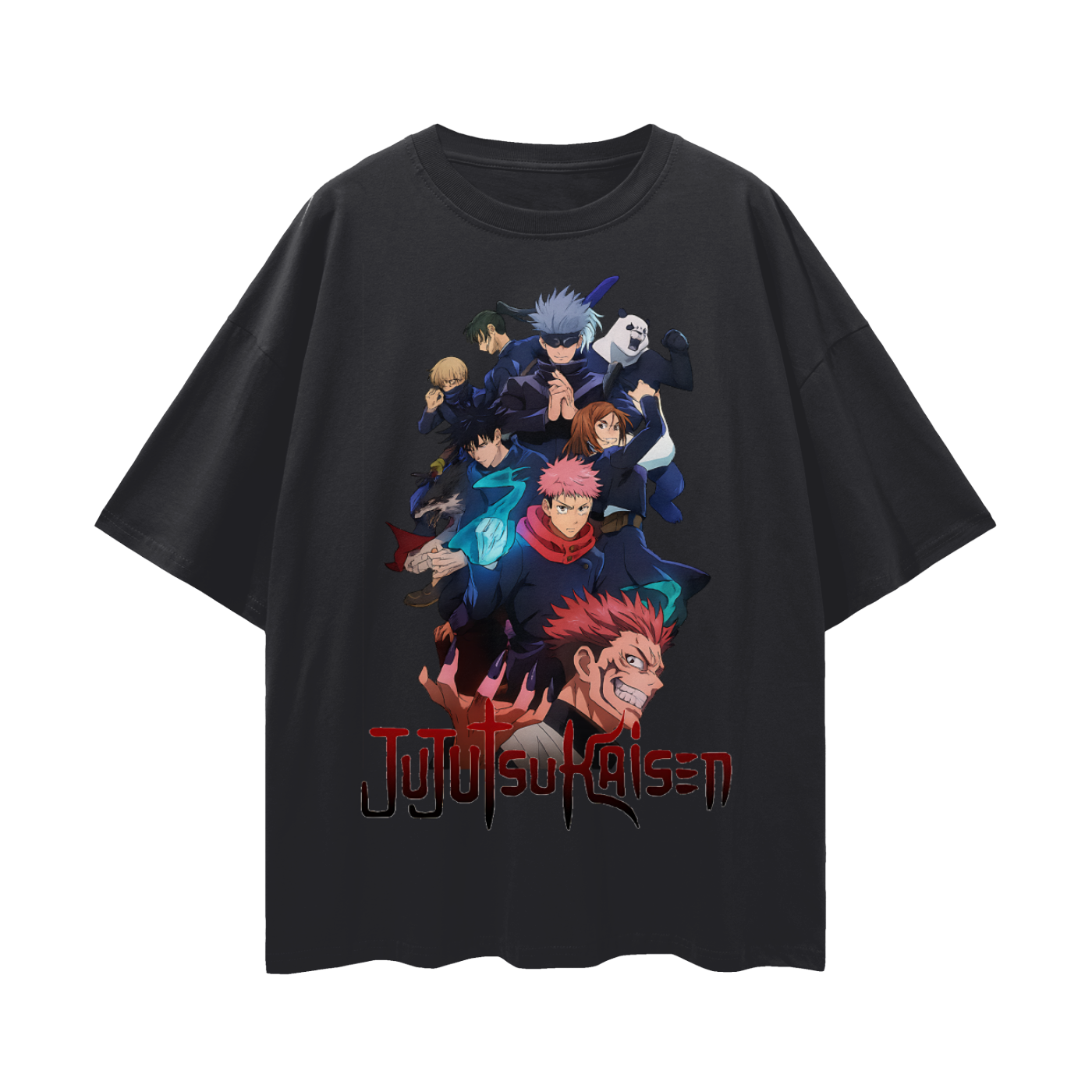 Vintage/Y2K Jujutsu Kaisen Anime Characters Oversized T Shirt