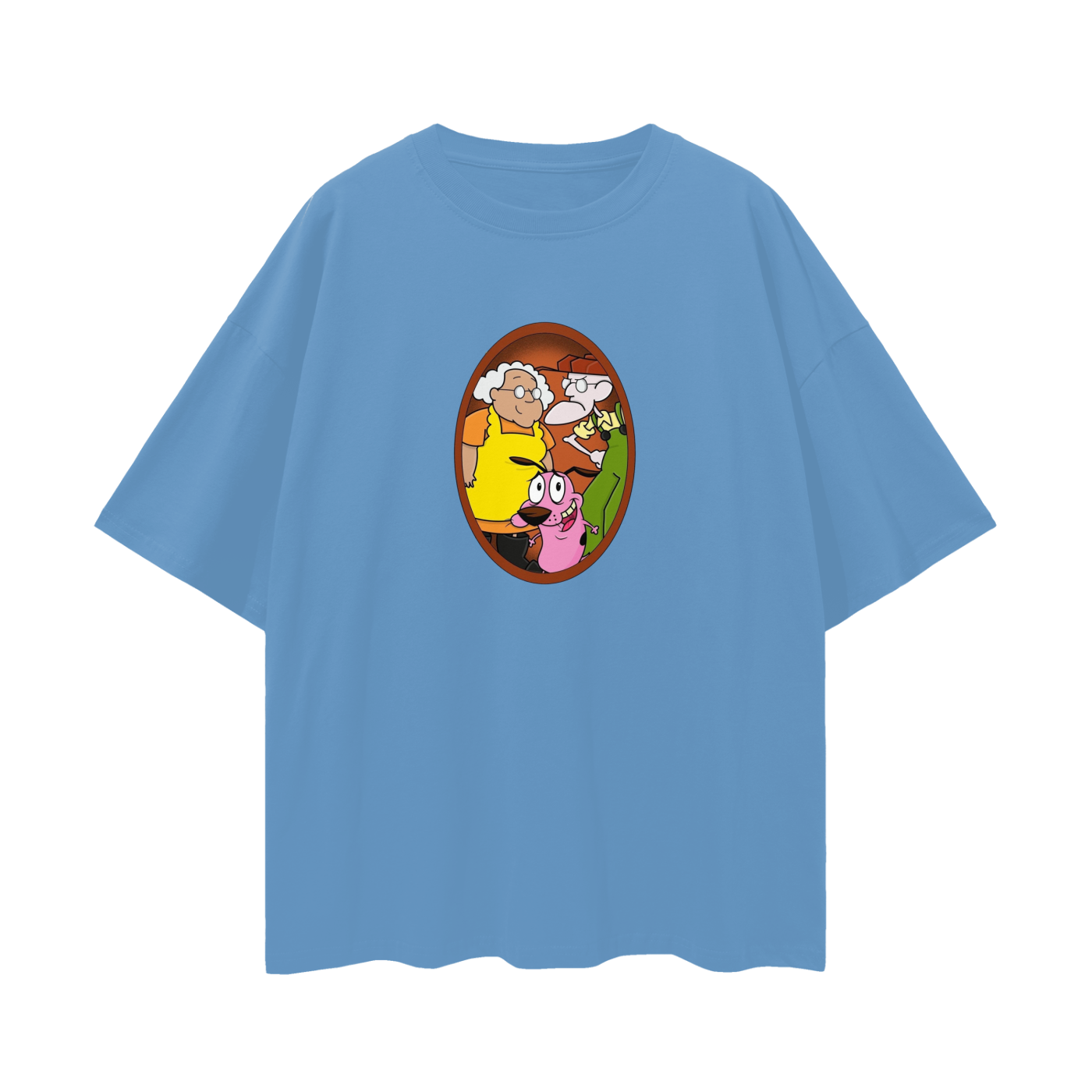 Vintage Like Courage The Cowardly Dog Graphic Oversized T Shirt