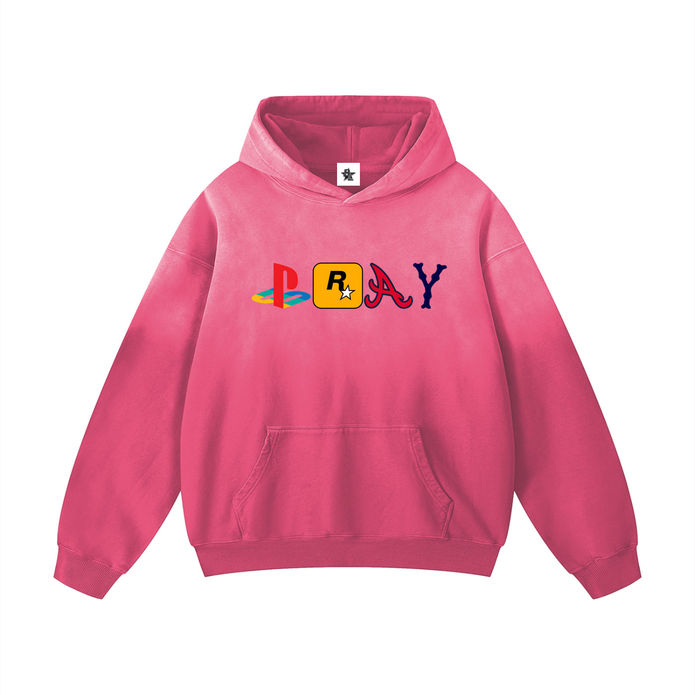 Vintage/Y2K Religious Jesus Pray Logos Oversized Hoodie