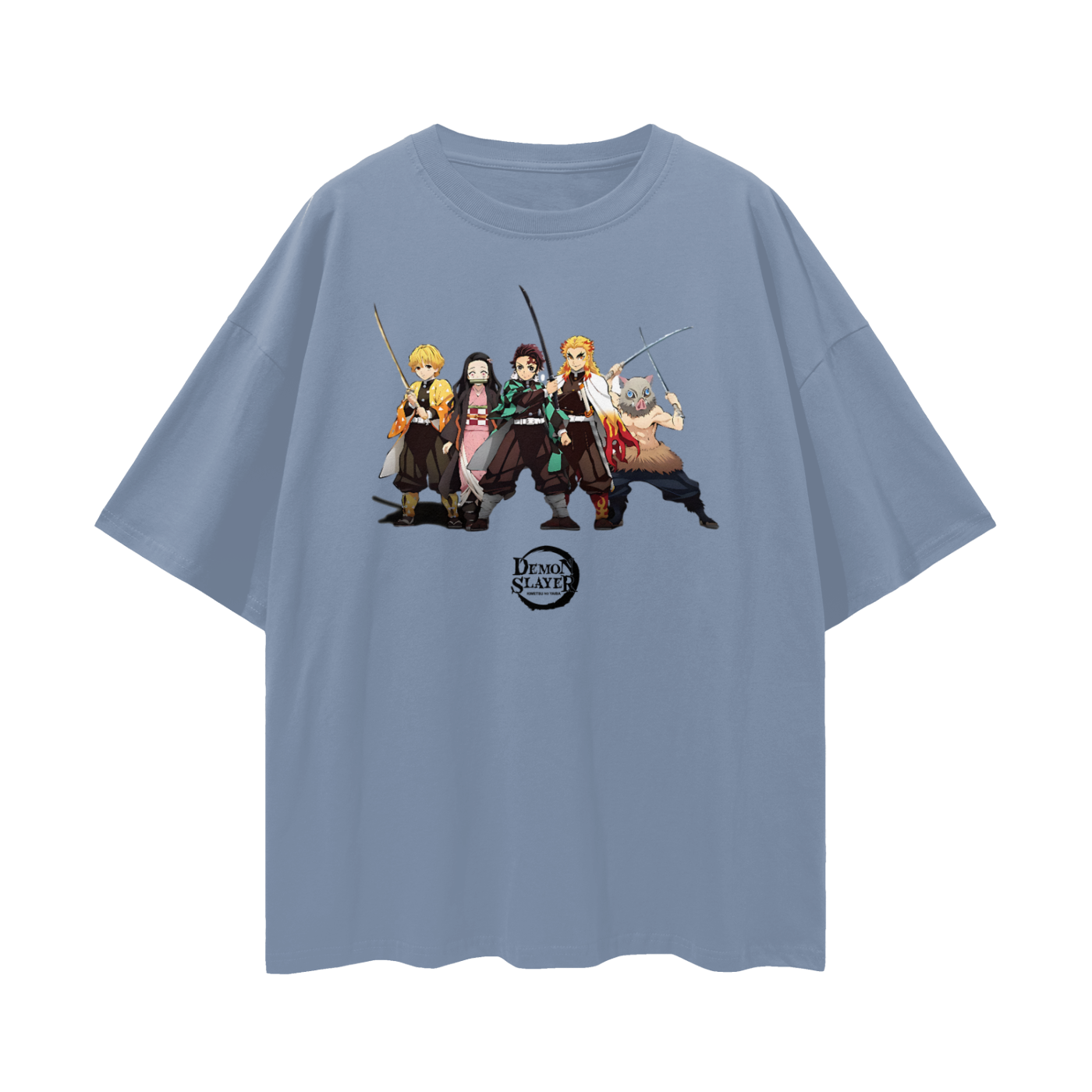 Vintage/Y2K Demon Slayer Anime All Characters Oversized T Shirt