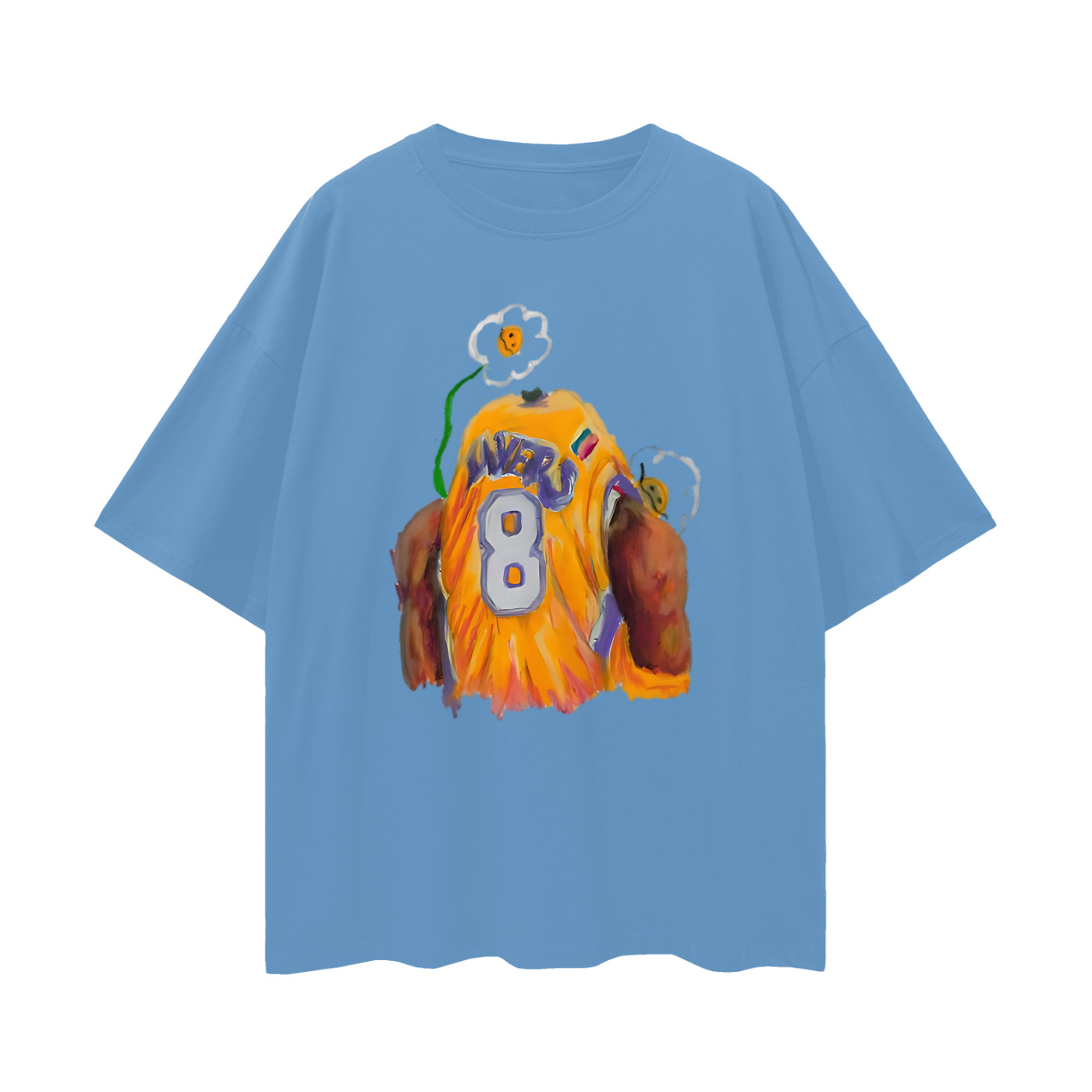 Kobe Bryant Painting 90s Y2K Vintage Like Graphic Oversized T Shirt