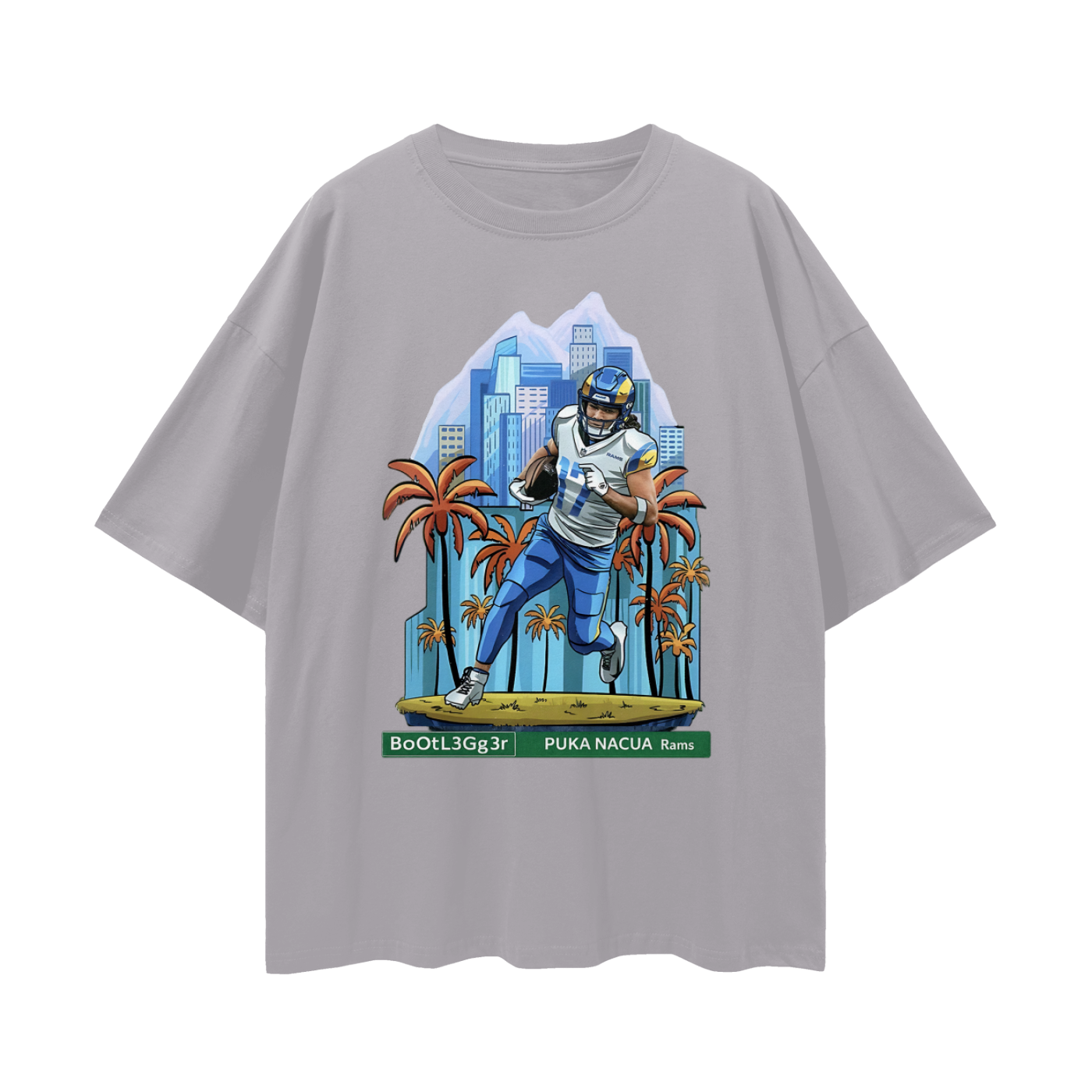 Vintage/Y2K Rams Puka Nacua Downtown Rookie Oversized T Shirt