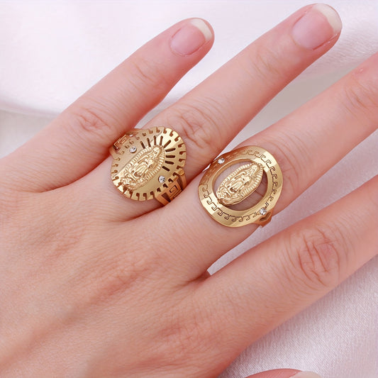 Religious Style Gold Virgin Mary Ring