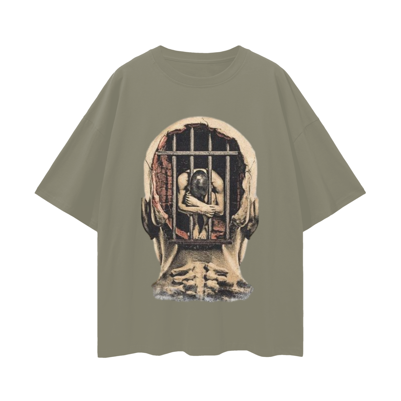 Mental Jail Cell 90s Y2K Vintage Like Graphic Oversized T Shirt
