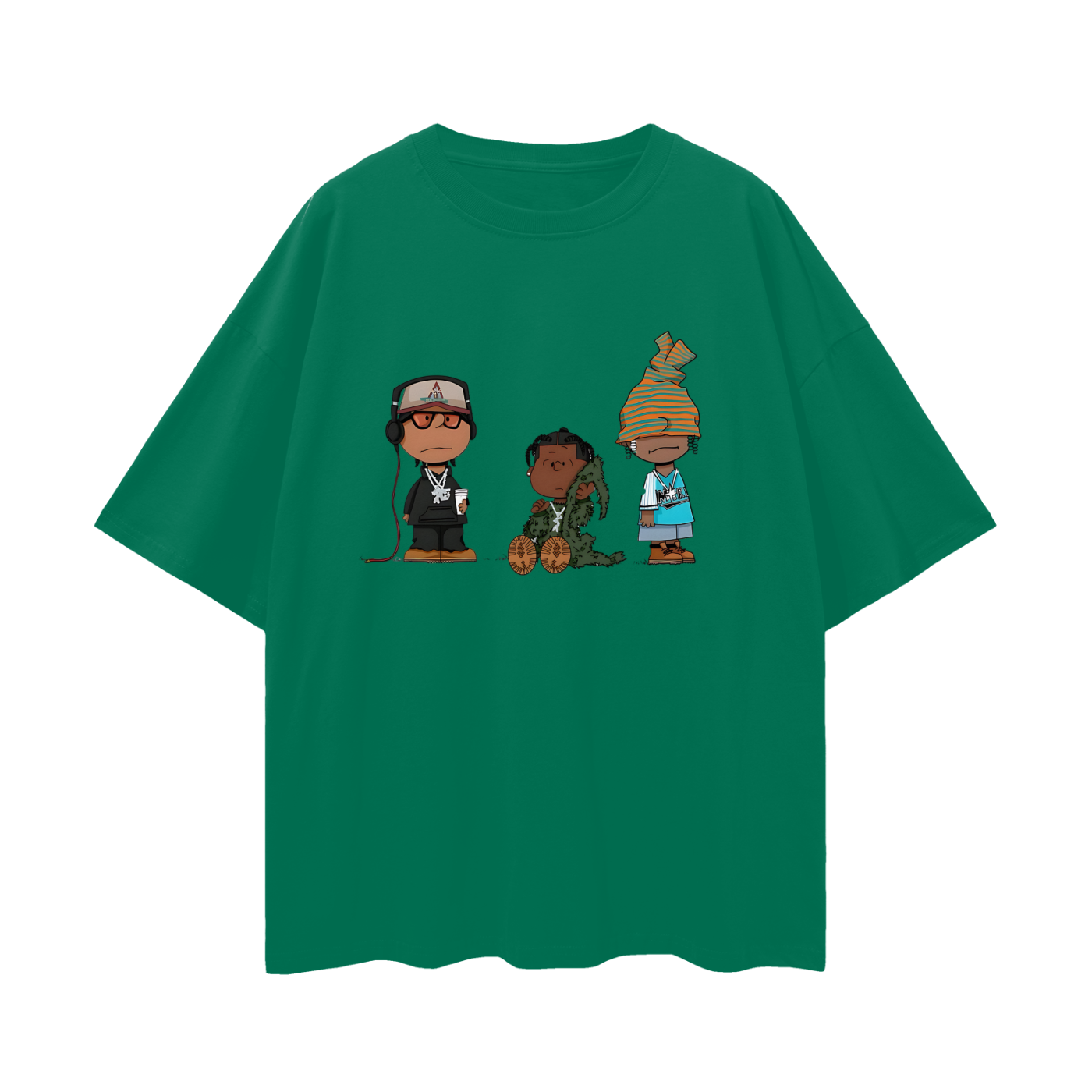 Concrete Boys Cartoon Y2K Vintage Like Graphic Oversized T Shirt