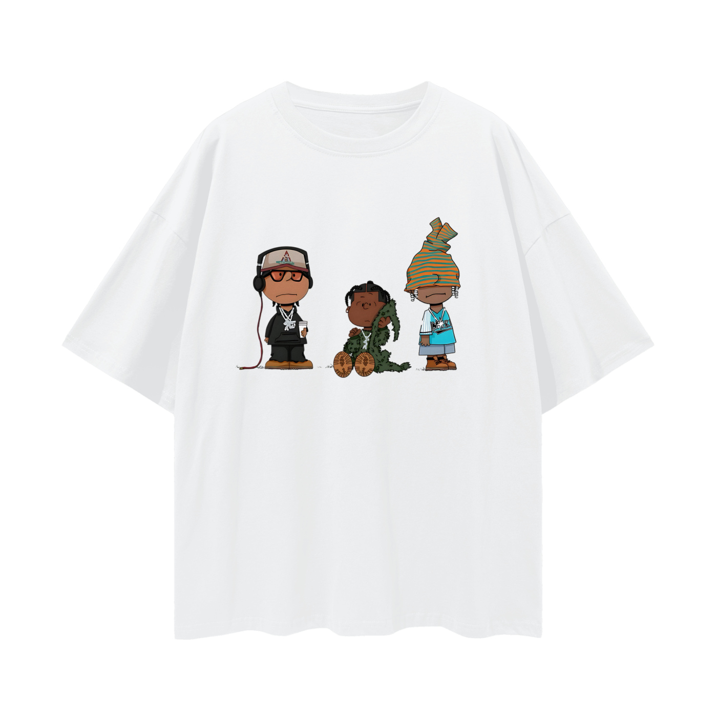 Concrete Boys Cartoon Y2K Vintage Like Graphic Oversized T Shirt