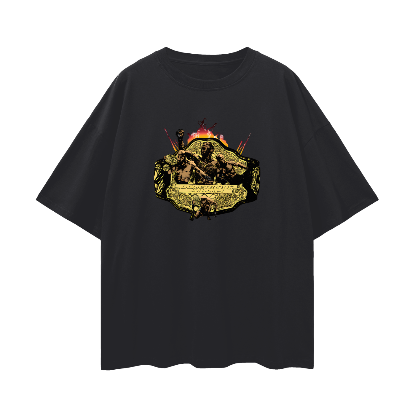 Demetrius Johnson UFC Belt Graphic Oversized T Shirt