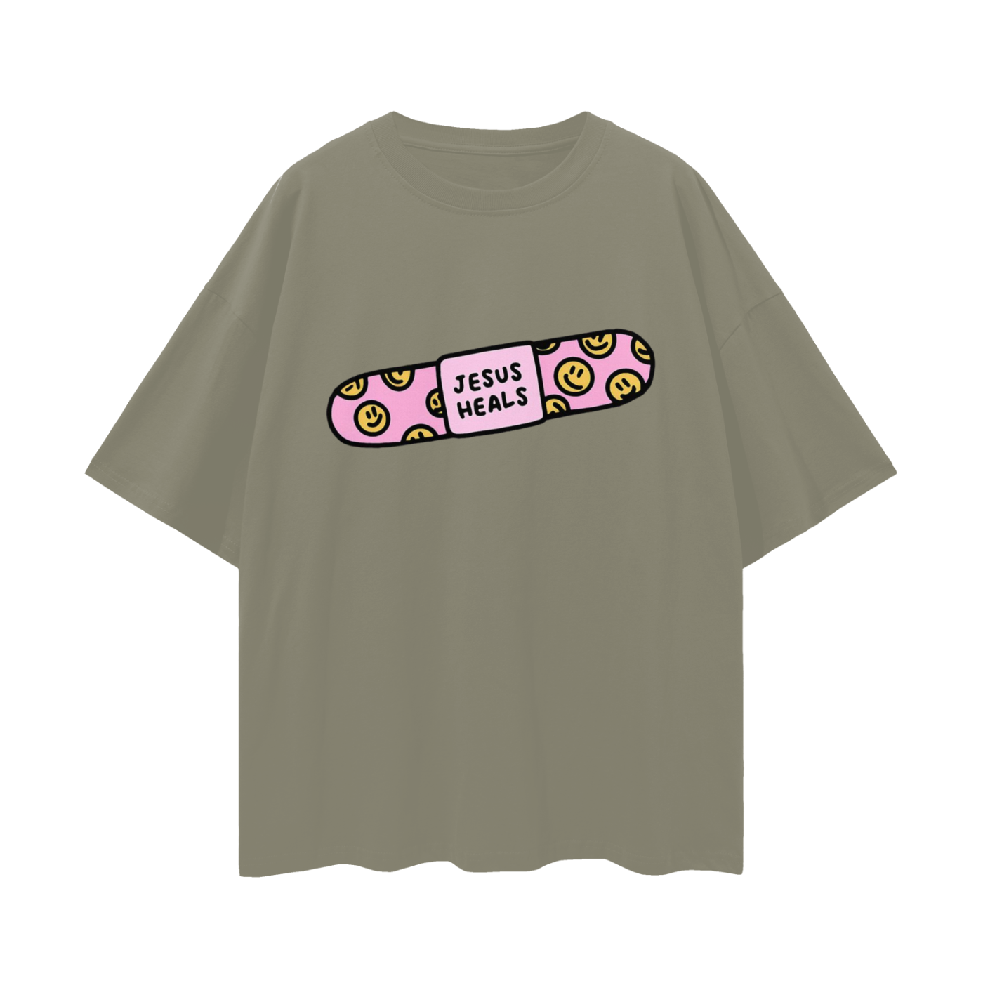 Religious Jesus Heals T Shirt Vintage Like Graphic Oversized T Shirt
