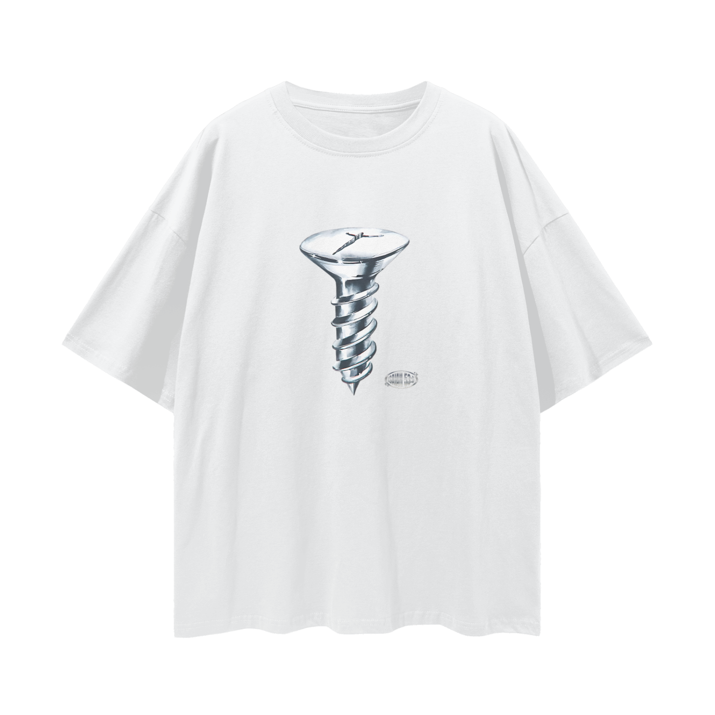 Religious Jesus Isaiah 53:5 Screw Graphic Oversized T Shirt