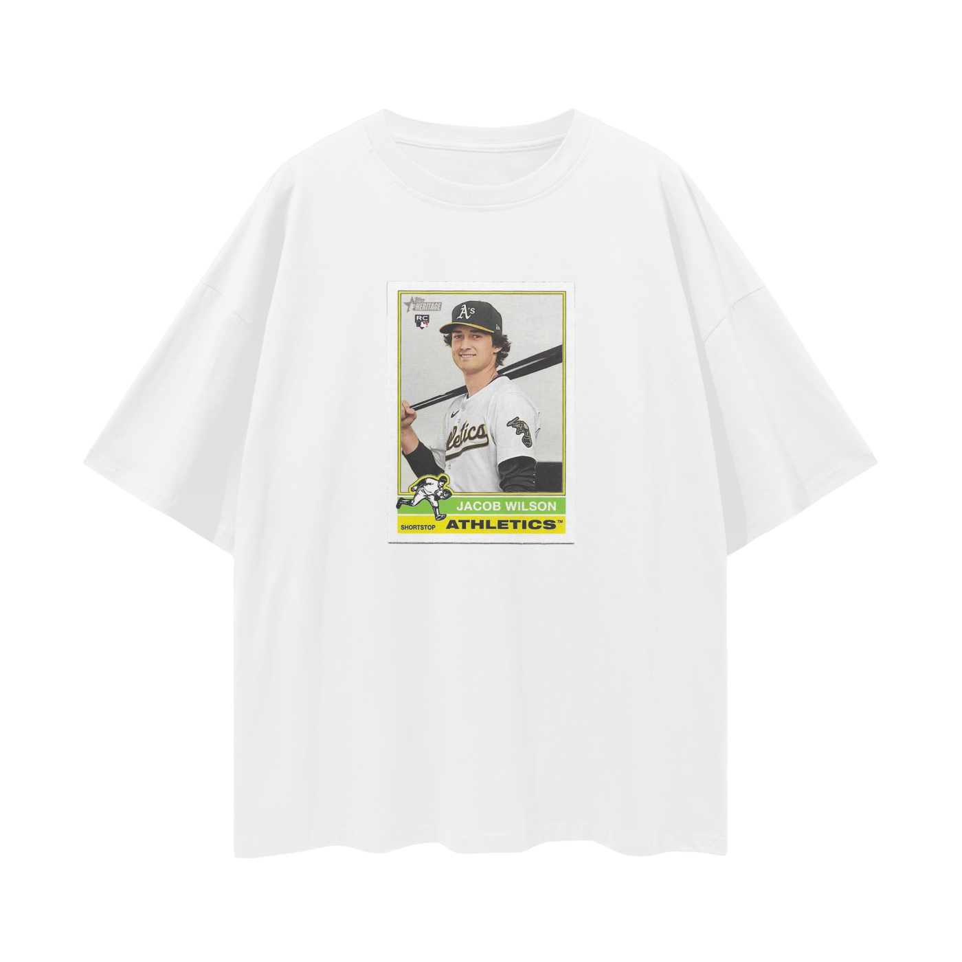 Jacob Wilson Athletics Rookie Card T Shirt Vintage Like Graphic Oversized T Shirt