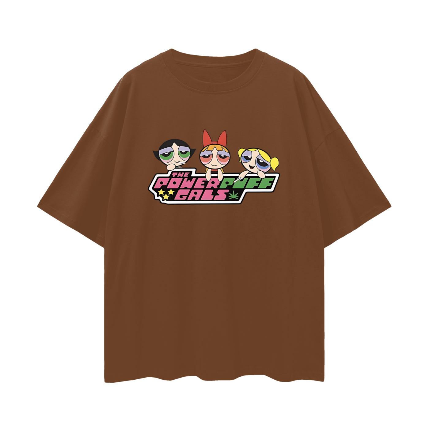 Funny Powe Puff Girls Parody Y2K Vintage Like Graphic Oversized T Shirt