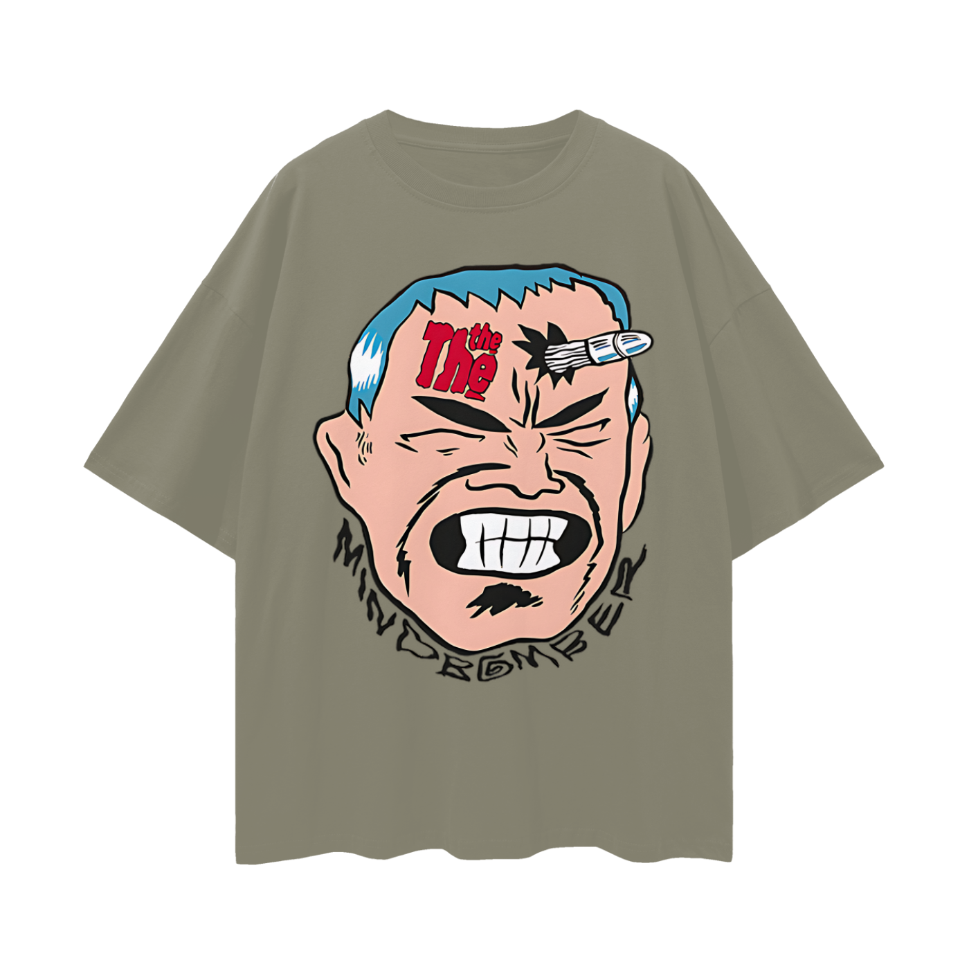 Vintage Like 80s Mind Bomber Graphic Oversized T Shirt
