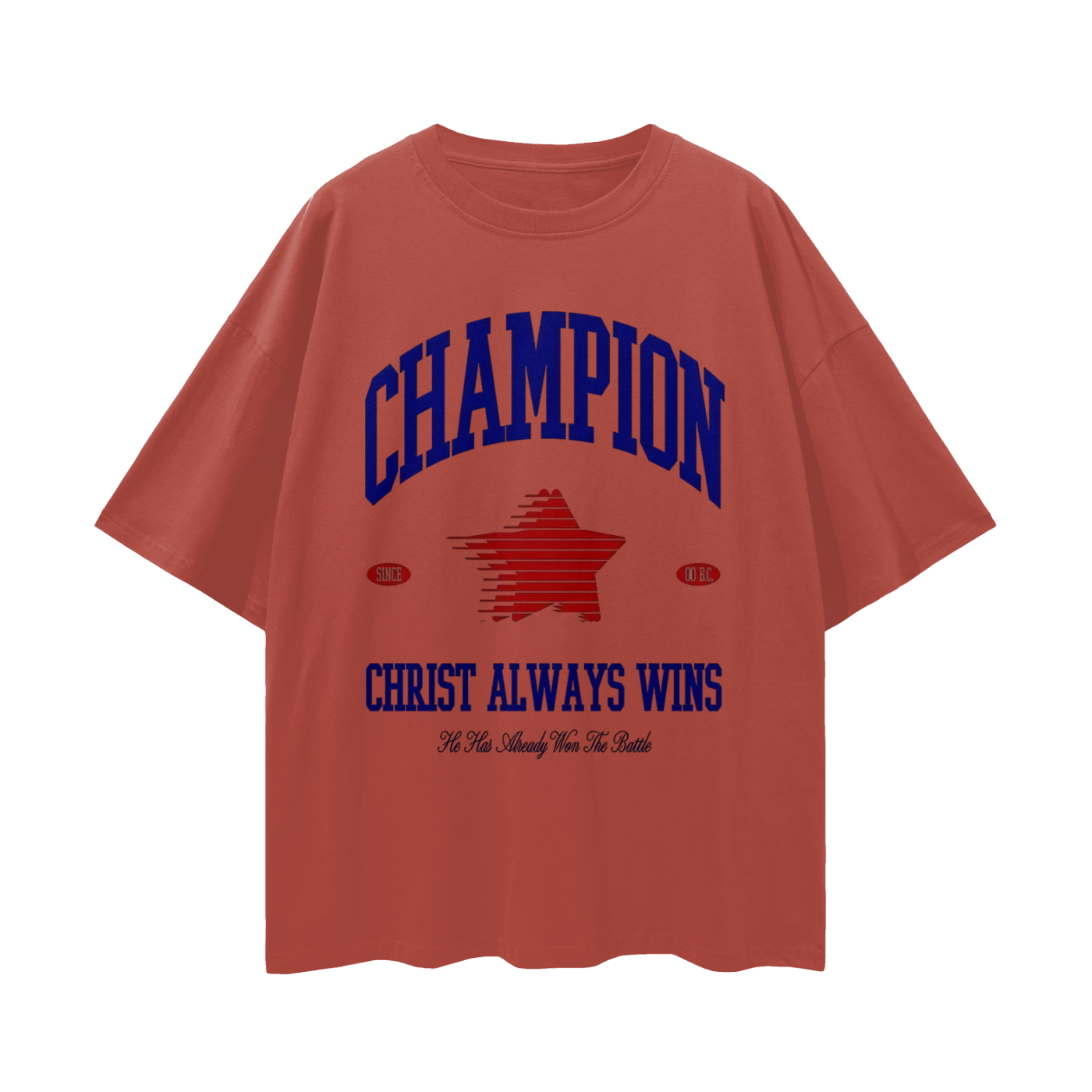 Religious Christ Always Wins 90s Y2K Vintage Like Graphic Oversized T Shirt