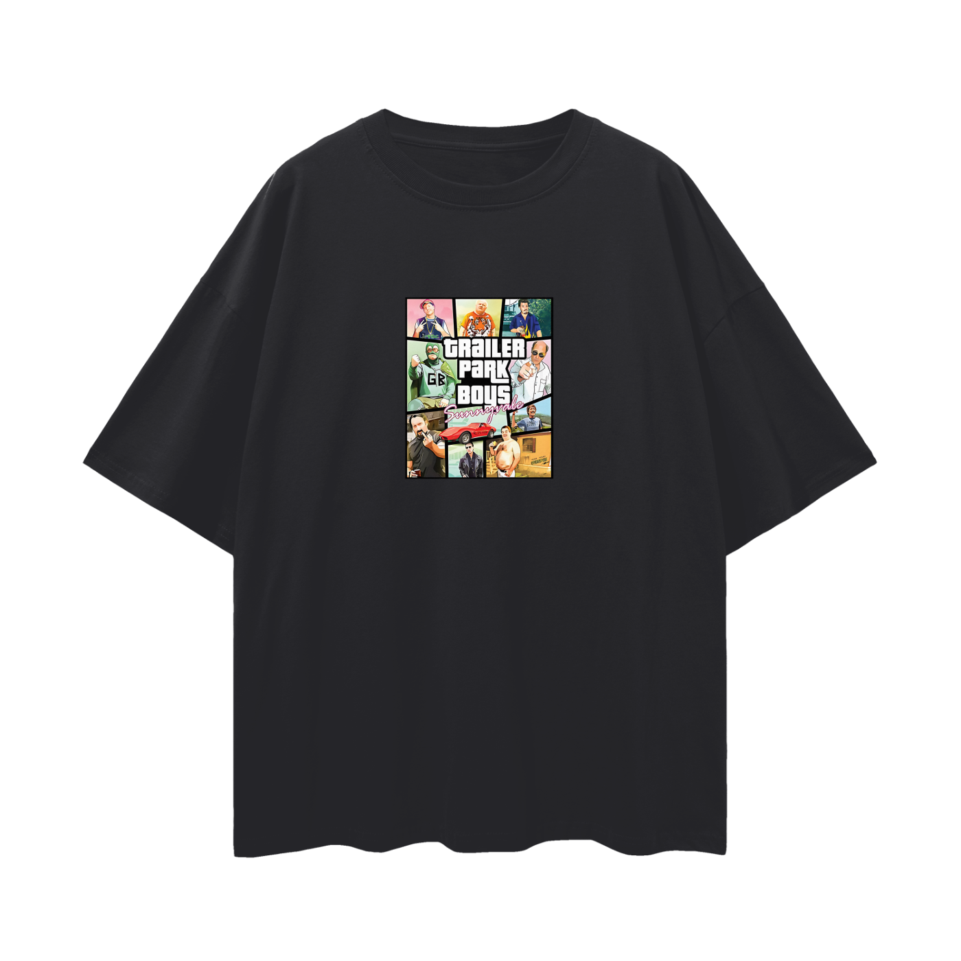Vintage Like GTA Trailer Park Boys Funny Y2K Graphic Oversized T Shirt