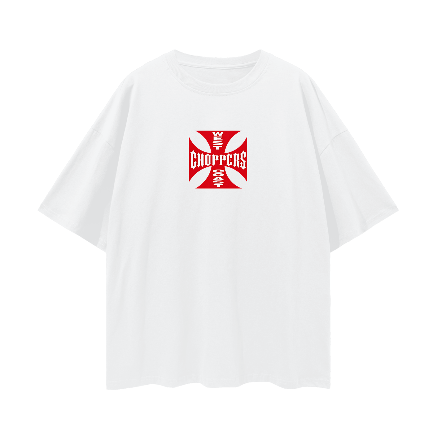 Vintage Like Red West Coast Choppers Oversized T Shirt