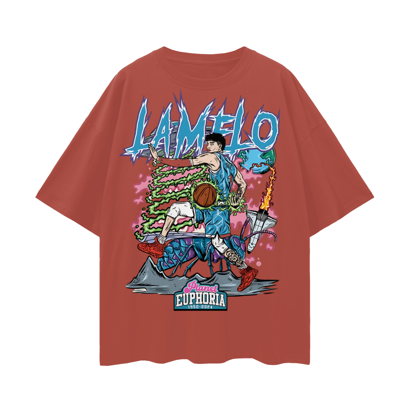 LaMelo Ball NBA PA Skeleton Graphic Oversized T Shirt