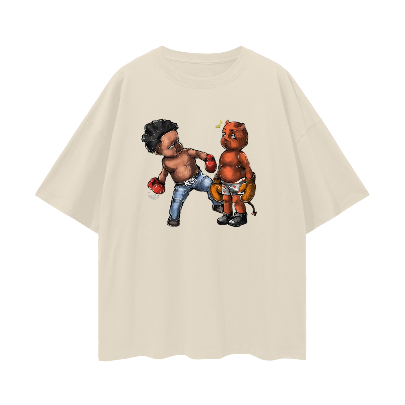 Vintage Like Beating Up The Devil Oversized T Shirt