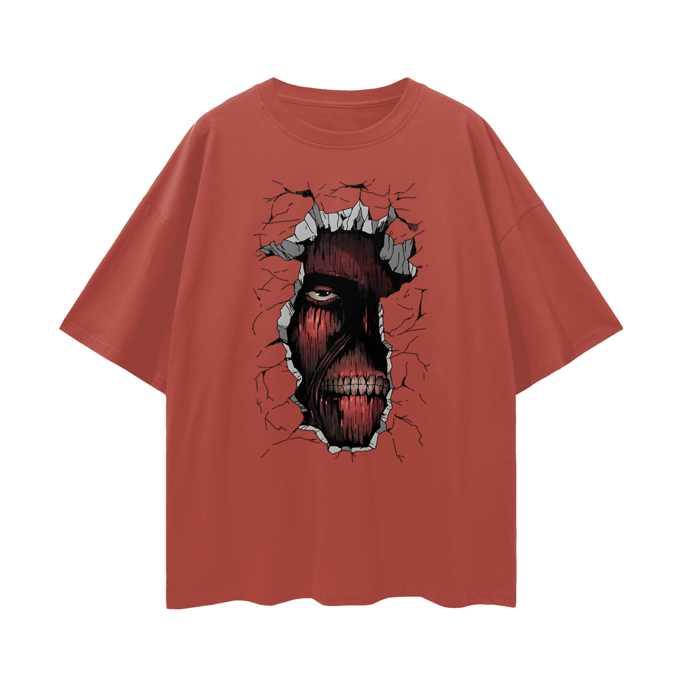 Vintage/Y2K Attack On Titans Anime Graphic Oversized T Shirt