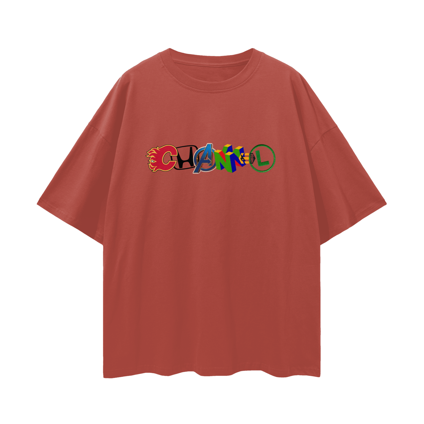 Chanel Logo 90s Vintage Like Graphic Oversized T Shirt