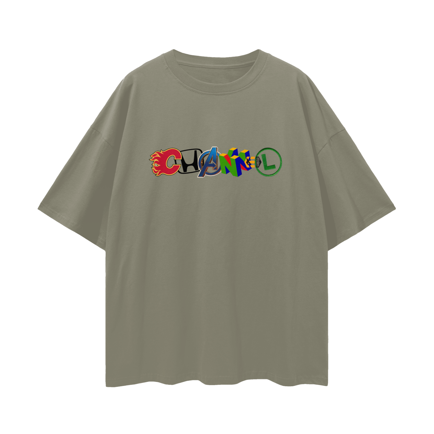 Chanel Logo 90s Vintage Like Graphic Oversized T Shirt