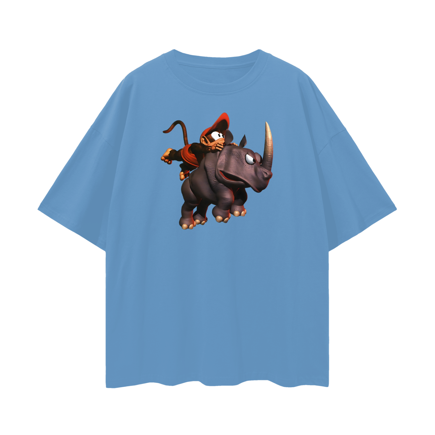 Vintage Like Donkey Kong Diddy Kong Rhino Oversized T Shirt