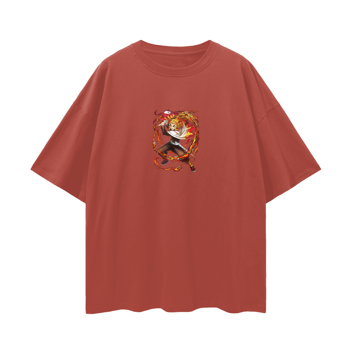 Vintage/Y2K Demon Flamehashira Slayer Anime Oversized T Shirt